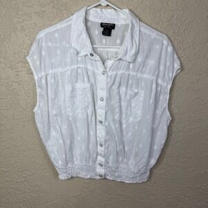 Wrangler Retro Womens Western Top Size Lg Pearl Snap Rodeo Cowgirl Embroidered